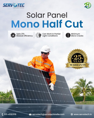 Servotech Mono Half Cut Solar Panel: 