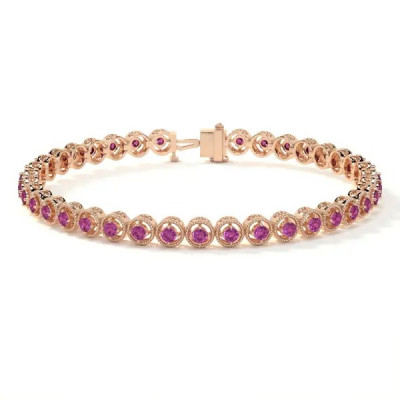 Buy Diamond Bracelet for Men in 14K Rose Gold at GemsNY: 
