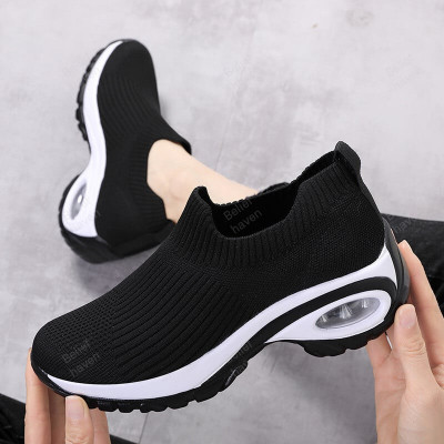 Women’s Air Cushion Sneakers – Breathable Mesh Running & Sports Shoes: 