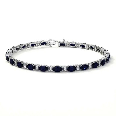 Affordable Sapphire Diamond Gemstone Bracelets: 