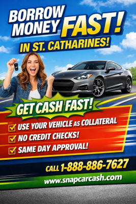 Borrow Money Fast with Auto Title Loans in St. Catharines, Ontario: 