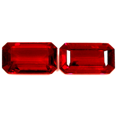 Premium Ruby Matched Pair – Untreated, Natural Gemstones: 