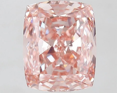 IGI 3.05 Carat Cushion Cut Fancy Vivid Pink Lab Diamond lab grown pink diamond: 
