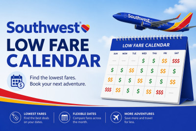 Southwest Low Fare Calendar +1-833-641-1988: 