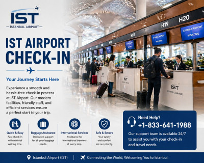 IST Airport Check-In +1-833-641-1988: 