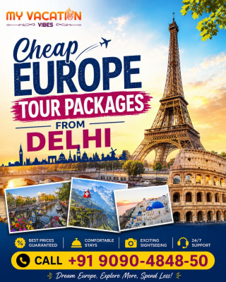 Cheap Europe Tour Packages from Delhi Call +91 9090-4848-50: 