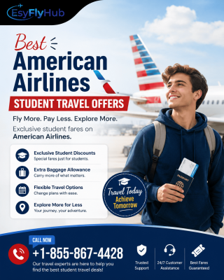 Best American Airlines Student Travel Offers +1-855-867-4428: 