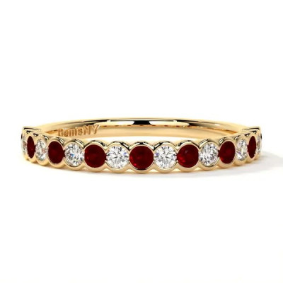 Exclusive Ruby Wedding Band Rings Sale for Women: 