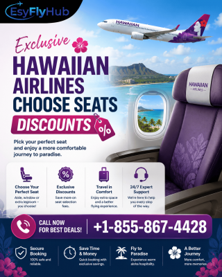 Exclusive Hawaiian Airlines Choose Seats Discounts +1-855-867-4428: 