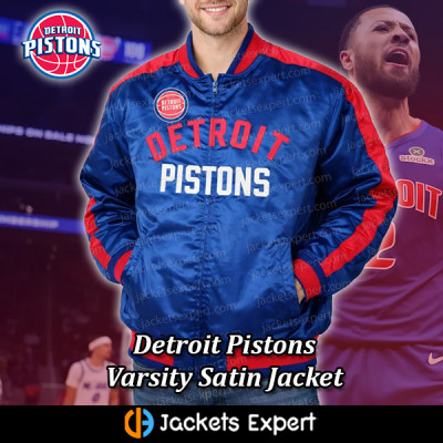 Detroit Pistons Classic Throwback Jacket: 