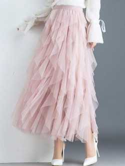 Stylish beautiful long tulle skirt one piece garment: 