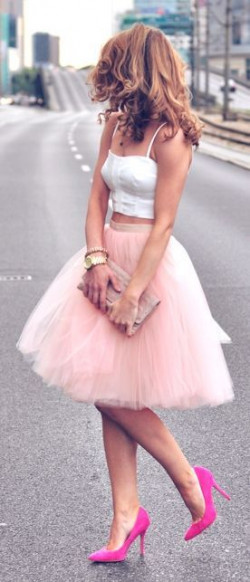 Tulle skirts for women ruffled tulle skirt, pink tulle skirt: Ballerina skirt  