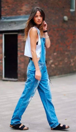Dresses ideas overalls, street fashion, summer dangri outfits, swag dungaree costume, stylish oversized jumpsuit: DENIM OVERALL  