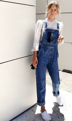 Beautiful clothing ideas with dress shirt, trousers, style denim overalls, casual dangri dresses, comfy summer outfits: DENIM OVERALL  