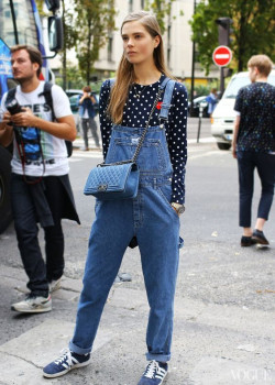 Dangri outfit ideas caroline brasch in polka dot tops, luggage and bags, trendy dungarees, grunge dangri outfits: 