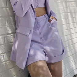 Lilac suits for women, blazer, street fashion, monochromatic dress style, pastel purple aesthetic clothes: 