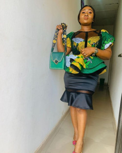 Colour outfit, you must try with ankara blouse, skirt, ankara fashion design, stylish classy ankara tops: ankara tops  