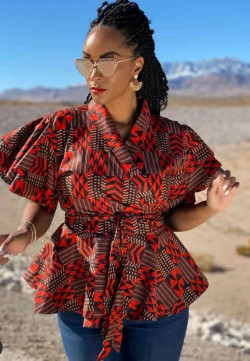 Ankara tops for ladies african wax prints, street fashion, trendy ankara designs: ankara tops,  Ankara Dresses  