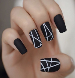 How To Do Line Designs On Nails: Nail art  