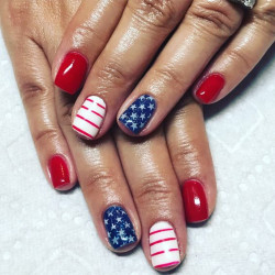 America gel nail ideas, nail polish 4th Of July: 