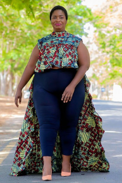 Designer outfit with plus size ankara styles for women: 