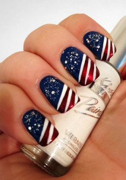 4th Of July Firework Nail Designs: 