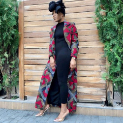 Ankara long jacket, kimono for ladies: 