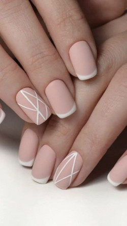 Cute Nail Designs With White Lines: Pretty Nails  