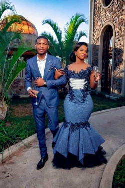 Tswana traditional attire for couples: 