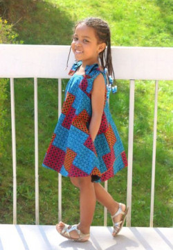 Ankara styles children wear african wax prints, one-piece garment: 