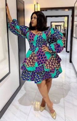 Style outfit African wax prints african wax prints, one-piece plus size dress: 
