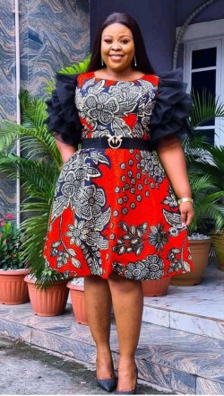 Outfit inspiration ankara short plus size gown african wax prints: 