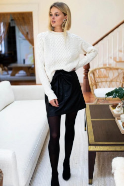 White and black trendy clothing ideas with skirt, miniskirt: 