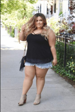 Plus Size Shorts For Women: Plus size outfit  
