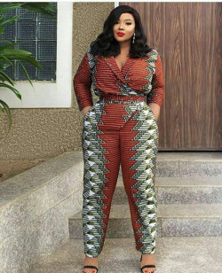 Ankara jumpsuit styles for fat ladies: 