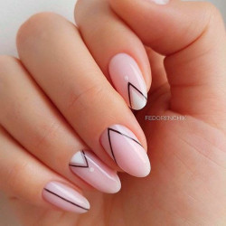 Nail Designs With Black Lines On Pink Nails: Pretty Nails  