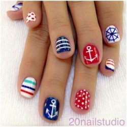 4th Of July Nails Acrylic Red White Blue: 