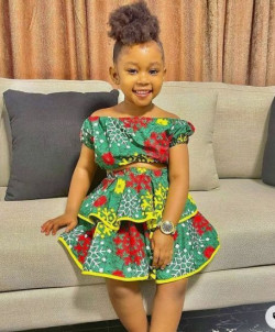 Ankara styles for kids african wax prints, Ankara ball dress for baby girl: 