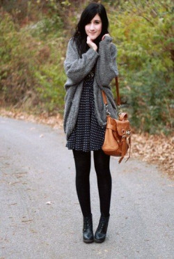 Outfit inspo with coat, tartan and legging: Black Leggings  