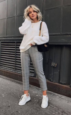 Plaid pants outfit summer, casual wear: instagram outfits  