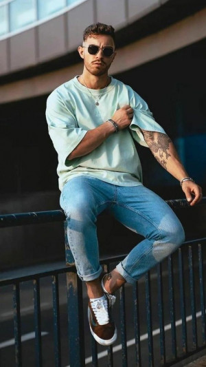 Light Blue clothing ideas with jeans, denim, t-shirt: 