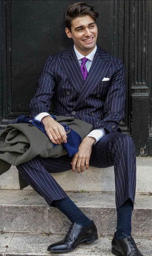 Outfit ideas striped suit outfit, men's clothing: 
