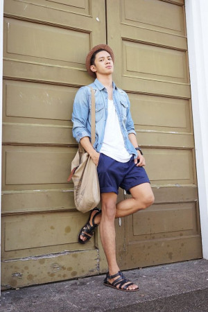 Style men sandals outfit, men's sandal: 