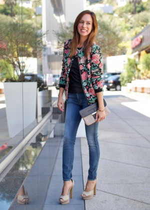 Jeans with top or jacket: 