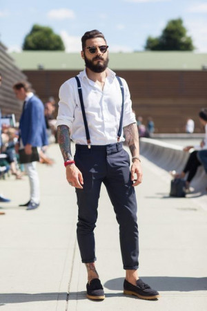 Outfit inspiration suspenders for men, men's clothing: 