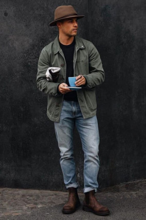 Chelsea boots casual outfits, smart casual: 