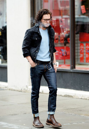 Style outfit kit harington cigarette game of thrones: 