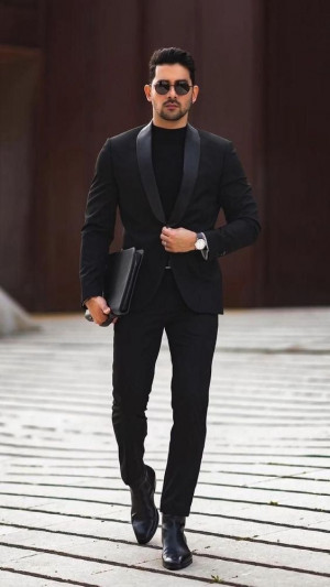 Black trendy clothing ideas with shirt, tuxedo, t-shirt, dress shirt: 