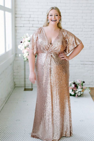 Gold bridesmaid dresses plus size: 