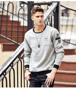 Grey outfit ideas with t-shirt, dress shirt: 